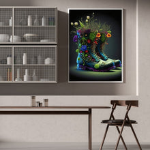 Load image into Gallery viewer, Diamond Painting - Full Round - bouquet boots (30*40CM)