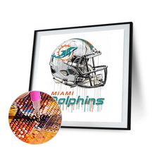 Load image into Gallery viewer, Diamond Painting - Full Round - miami dolphins football team (30*30CM)