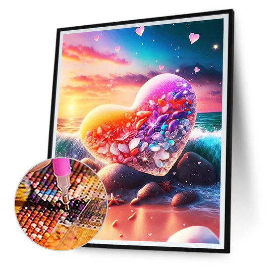 Diamond Painting - Full Round - beach rainbow stone (30*40CM)
