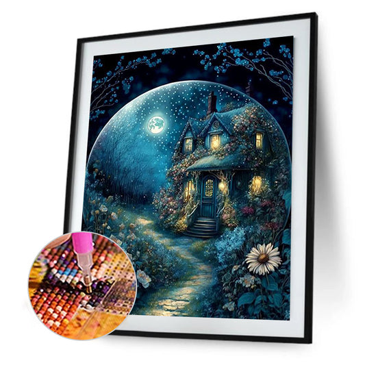 Diamond Painting - Full Round - stone road under the moon (30*40CM)