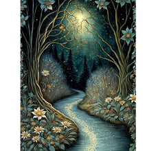 Load image into Gallery viewer, Diamond Painting - Full Round - Stone Road Landscape Series under the Moon (30*40CM)