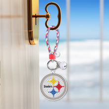 Load image into Gallery viewer, DIY Gem Keychains Double Sided Rugby Badge Craft Hanging Ornament (YS158)