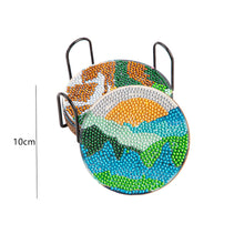 Load image into Gallery viewer, 6/8pcs Anti Slip Coasters with Holder DIY for Tabletop Protection (BD013)