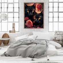 Load image into Gallery viewer, Diamond Painting - Full Round - exquisite black cat (30*40CM)