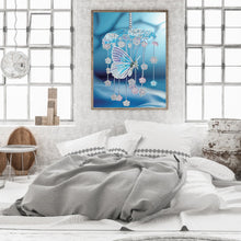 Load image into Gallery viewer, Diamond Painting - Partial Special Shaped - Blue Butterfly Small Fresh Wind Chime (30*40CM)