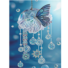 Load image into Gallery viewer, Diamond Painting - Partial Special Shaped - Blue Butterfly Small Fresh Wind Chimes (30*40CM)