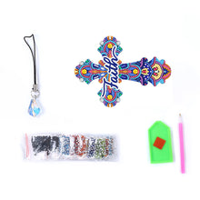 Load image into Gallery viewer, 6pcs DIY Feather Diamond Painting Bookmarks with Crystal Pendant (SQ208)
