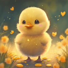 Load image into Gallery viewer, Diamond Painting - Full Round - little yellow duck (30*30CM)