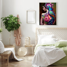 Load image into Gallery viewer, Diamond Painting - Full Round - personality girl flowers and birds back (30*40CM)