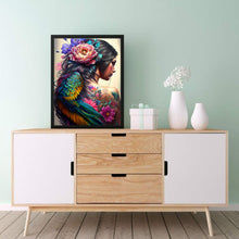 Load image into Gallery viewer, Diamond Painting - Full Round - personality girl flowers and birds back (30*40CM)