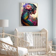 Load image into Gallery viewer, Diamond Painting - Full Round - personality girl flowers and birds back (30*40CM)