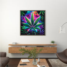 Load image into Gallery viewer, Diamond Painting - Full Round - marijuana leaf (30*30CM)