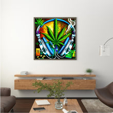Load image into Gallery viewer, Diamond Painting - Full Round - marijuana leaf (30*30CM)