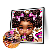 Load image into Gallery viewer, Diamond Painting - Full Round - curly black girl (30*30CM)
