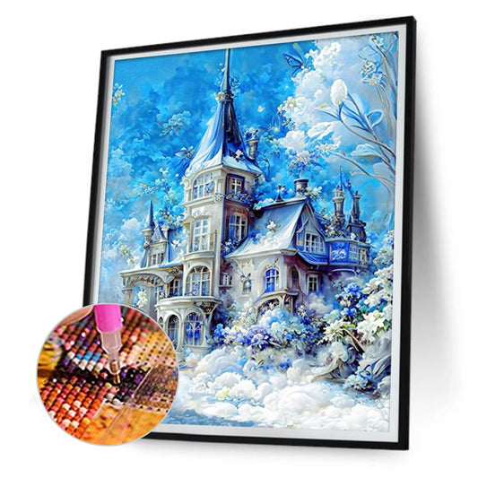 Diamond Painting - Full Round - blue castle (30*40CM)