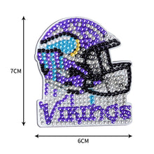 Load image into Gallery viewer, DIY Diamond Art Keychains Craft Rugby Team Badge Hanging Ornament (AA1440-8)