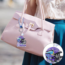Load image into Gallery viewer, DIY Diamond Art Keychains Craft Rugby Team Badge Hanging Ornament (AA1440-8)