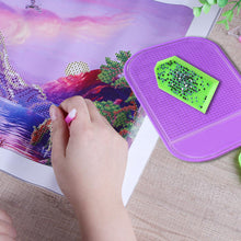 Load image into Gallery viewer, 2pcs Non-Slip Mount Holder 5.59x3.27Inch Diamond Tray Sticky Mats (Purple)
