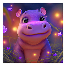 Load image into Gallery viewer, Diamond Painting - Full Round - little hippopotamus (30*30CM)