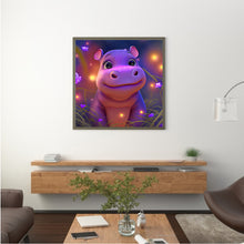 Load image into Gallery viewer, Diamond Painting - Full Round - little hippopotamus (30*30CM)