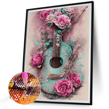 Load image into Gallery viewer, Diamond Painting - Full Round - pink rose guitar (30*40CM)