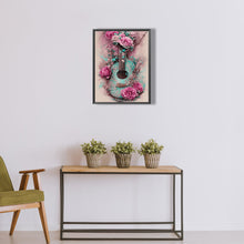 Load image into Gallery viewer, Diamond Painting - Full Round - pink rose guitar (30*40CM)
