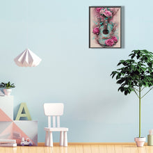 Load image into Gallery viewer, Diamond Painting - Full Round - pink rose guitar (30*40CM)