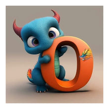 Load image into Gallery viewer, Diamond Painting - Full Round - Little Dinosaur O (30*30CM)