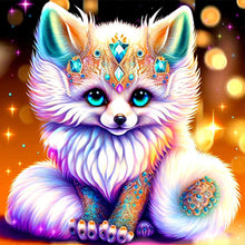 Load image into Gallery viewer, Diamond Painting - Full Round - Jeweled little arctic fox (30*30CM)
