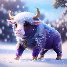 Load image into Gallery viewer, Diamond Painting - Full Round - Winter Edition Zodiac Ox (30*30CM)