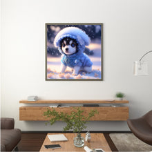 Load image into Gallery viewer, Diamond Painting - Full Round - Winter Edition Zodiac Dog (30*30CM)