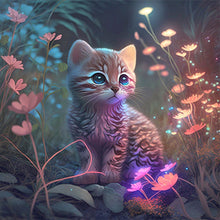 Load image into Gallery viewer, Diamond Painting - Full Round - kitten (30*30CM)