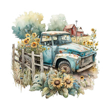 Load image into Gallery viewer, Diamond Painting - Full Round - retro nostalgic sunflower truck (30*30CM)
