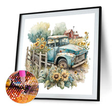 Load image into Gallery viewer, Diamond Painting - Full Round - retro nostalgic sunflower truck (30*30CM)