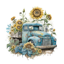 Load image into Gallery viewer, Diamond Painting - Full Round - retro nostalgic sunflower truck (30*30CM)
