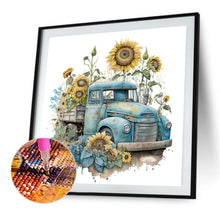 Load image into Gallery viewer, Diamond Painting - Full Round - retro nostalgic sunflower truck (30*30CM)