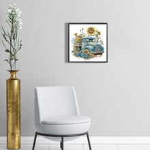 Load image into Gallery viewer, Diamond Painting - Full Round - retro nostalgic sunflower truck (30*30CM)