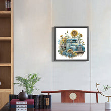 Load image into Gallery viewer, Diamond Painting - Full Round - retro nostalgic sunflower truck (30*30CM)