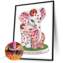 Load image into Gallery viewer, Diamond Painting - Partial Special Shaped - elephant mother and child (30*40CM)