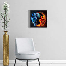 Load image into Gallery viewer, Diamond Painting - Full Round - Dragon and Phoenix yin and yang (30*30CM)