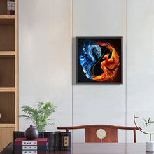 Load image into Gallery viewer, Diamond Painting - Full Round - Dragon and Phoenix yin and yang (30*30CM)