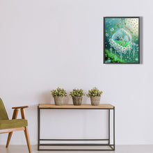 Load image into Gallery viewer, Diamond Painting - Partial Special Shaped - green leaf water drop microcosm (30*40CM)
