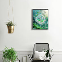 Load image into Gallery viewer, Diamond Painting - Partial Special Shaped - green leaf water drop microcosm (30*40CM)