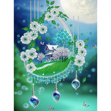 Load image into Gallery viewer, Diamond Painting - Partial Special Shaped - green leaf water drop microcosm (30*40CM)