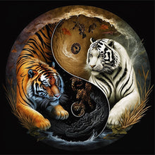 Load image into Gallery viewer, Diamond Painting - Full Round - Tiger Yin Yang Diagram (30*30CM)