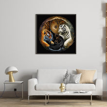 Load image into Gallery viewer, Diamond Painting - Full Round - Tiger Yin Yang Diagram (30*30CM)