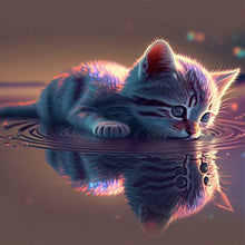 Load image into Gallery viewer, Diamond Painting - Full Round - kitten (30*30CM)