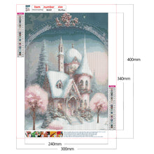 Load image into Gallery viewer, Diamond Painting - Full Round - pink snowflake castle (30*40CM)