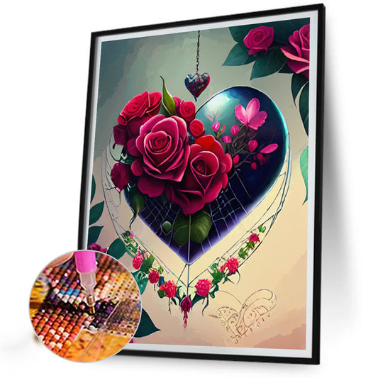 Diamond Painting - Full Round - rose love spider web (30*40CM)