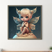 Load image into Gallery viewer, Diamond Painting - Full Round - little angel girl with wings (35*35CM)